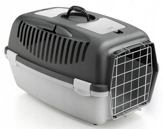 Levně Přepravka pro psa nebo kočku Stefanplast Gulliver 3 kovové dveře šedá