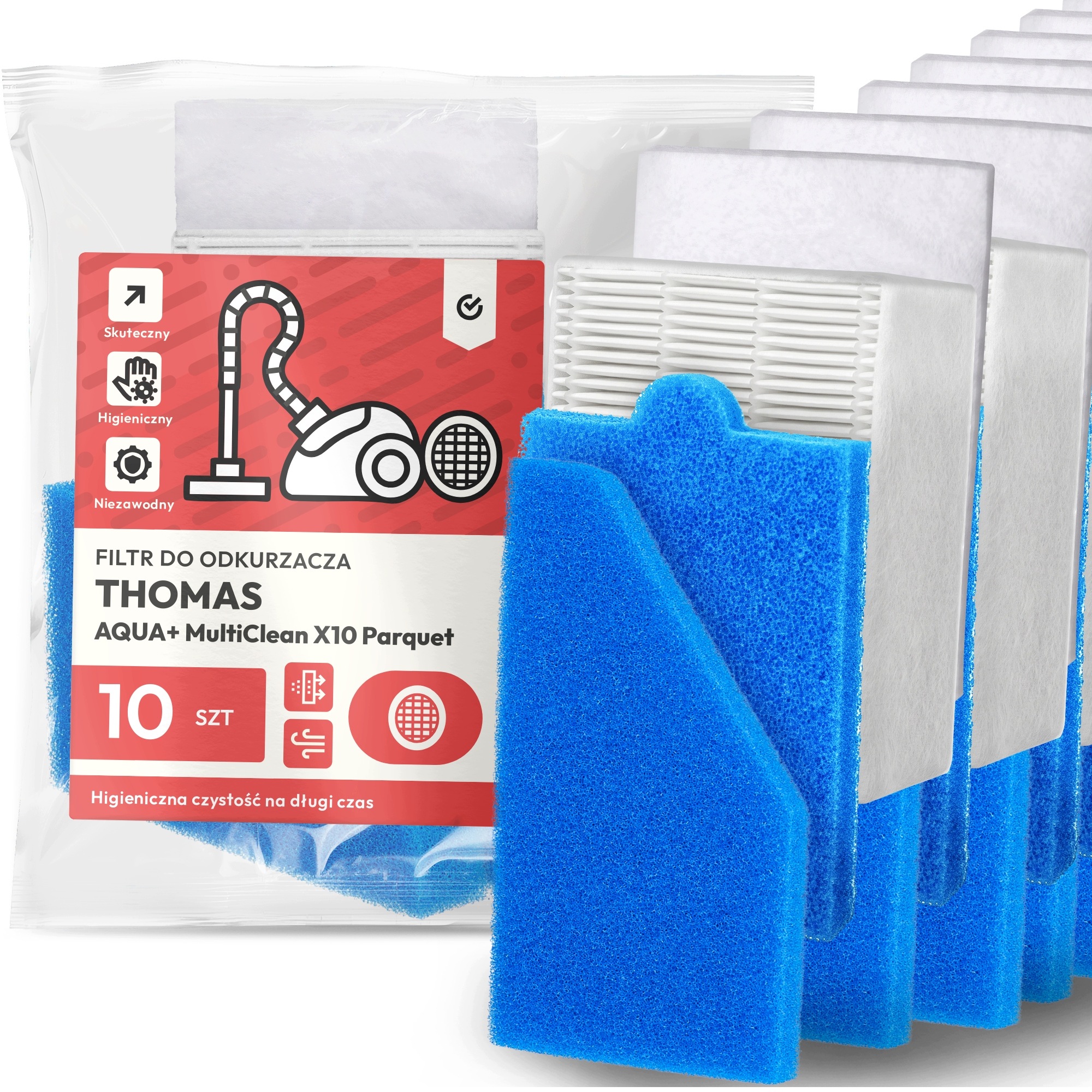 10 x Sada Filtrů pro vysavač Thomas Aqua+ MultiClean X10 Parquet Filtry
