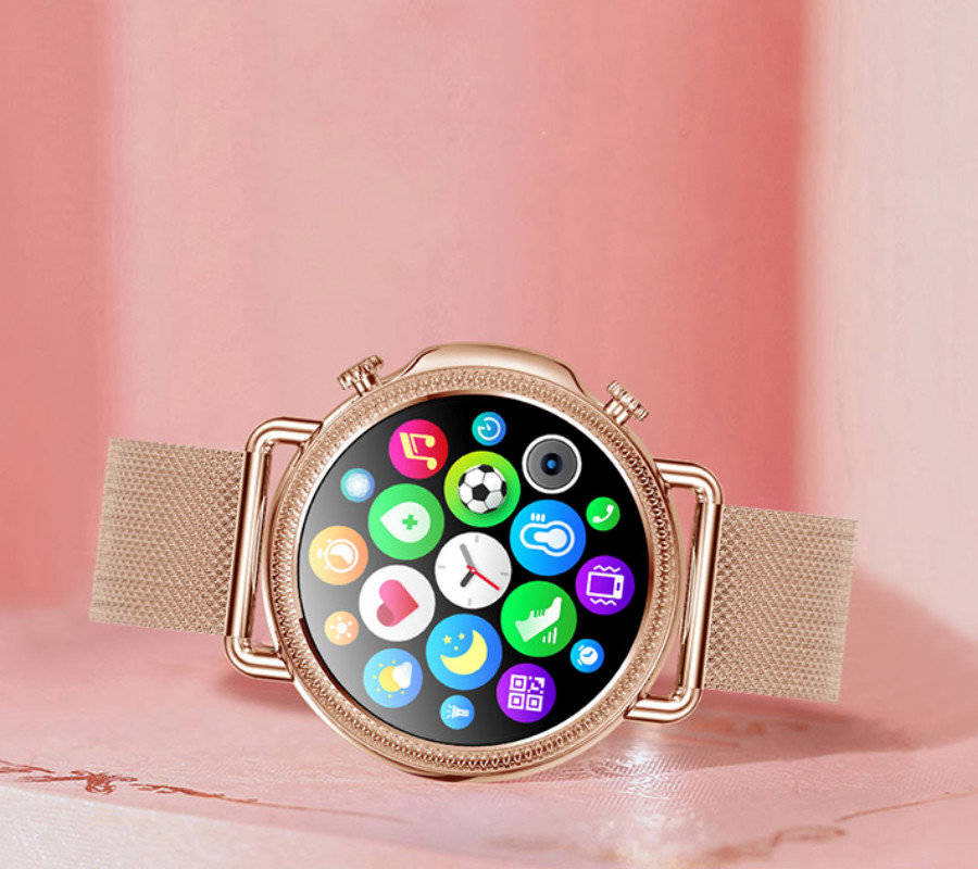 DAMSKI SMARTWATCH RUBICON PULS TLEN SMS FB SREBRNY Komunikacja Bluetooth
