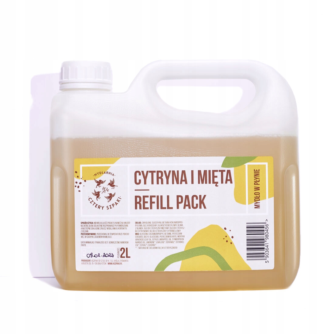 Tělové mýdlo Cztery Špačci citron, máta 2000 ml
