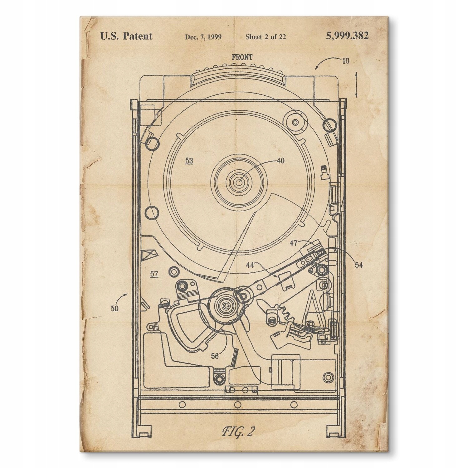 Kovový plakát Hdd Computer Retro Šidítko Plech 42 x 59,4 cm Dárek