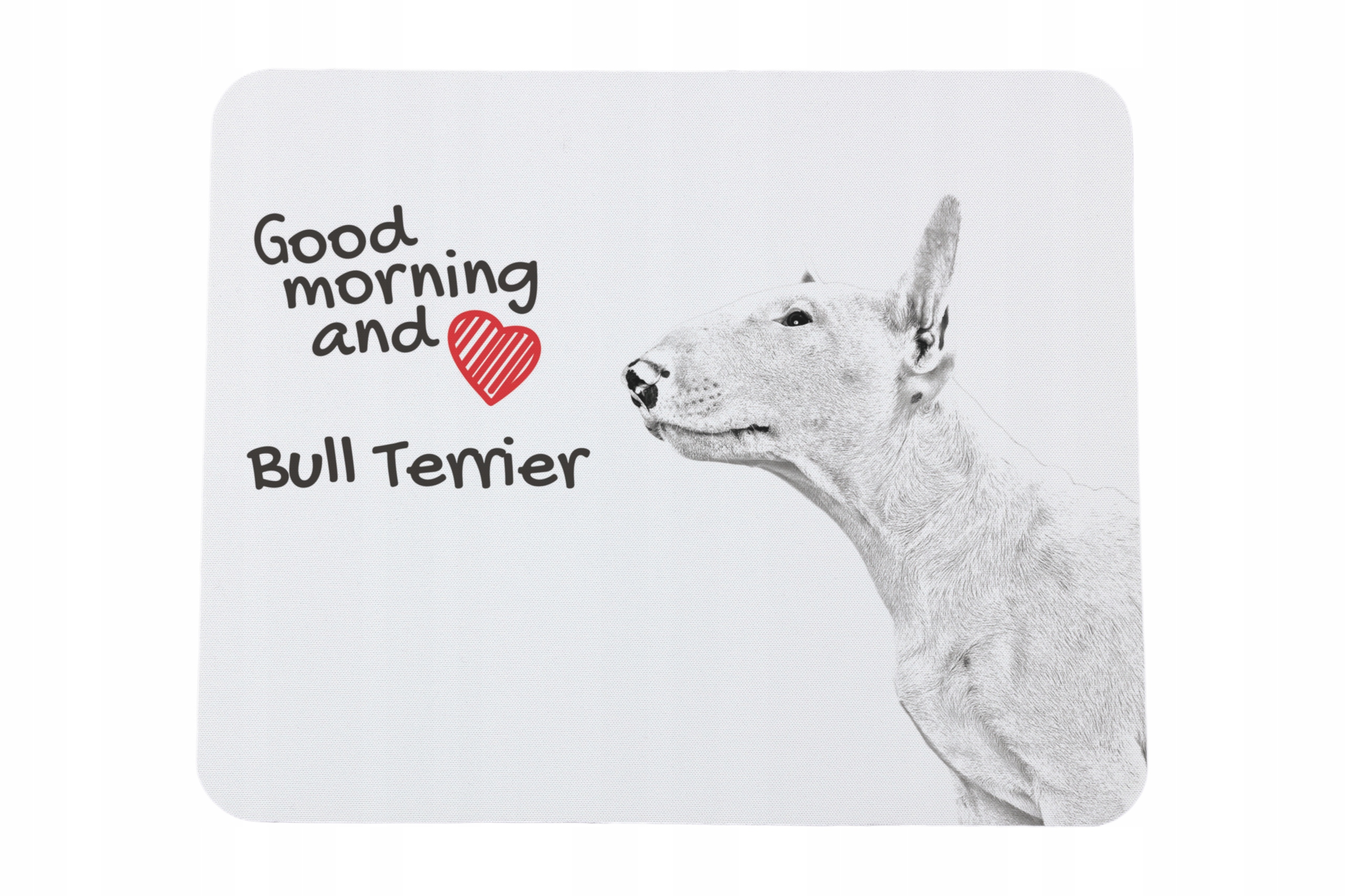 Bulterier, Bull Terrier podkładka pod myszkę z nadrukiem, personalizowana