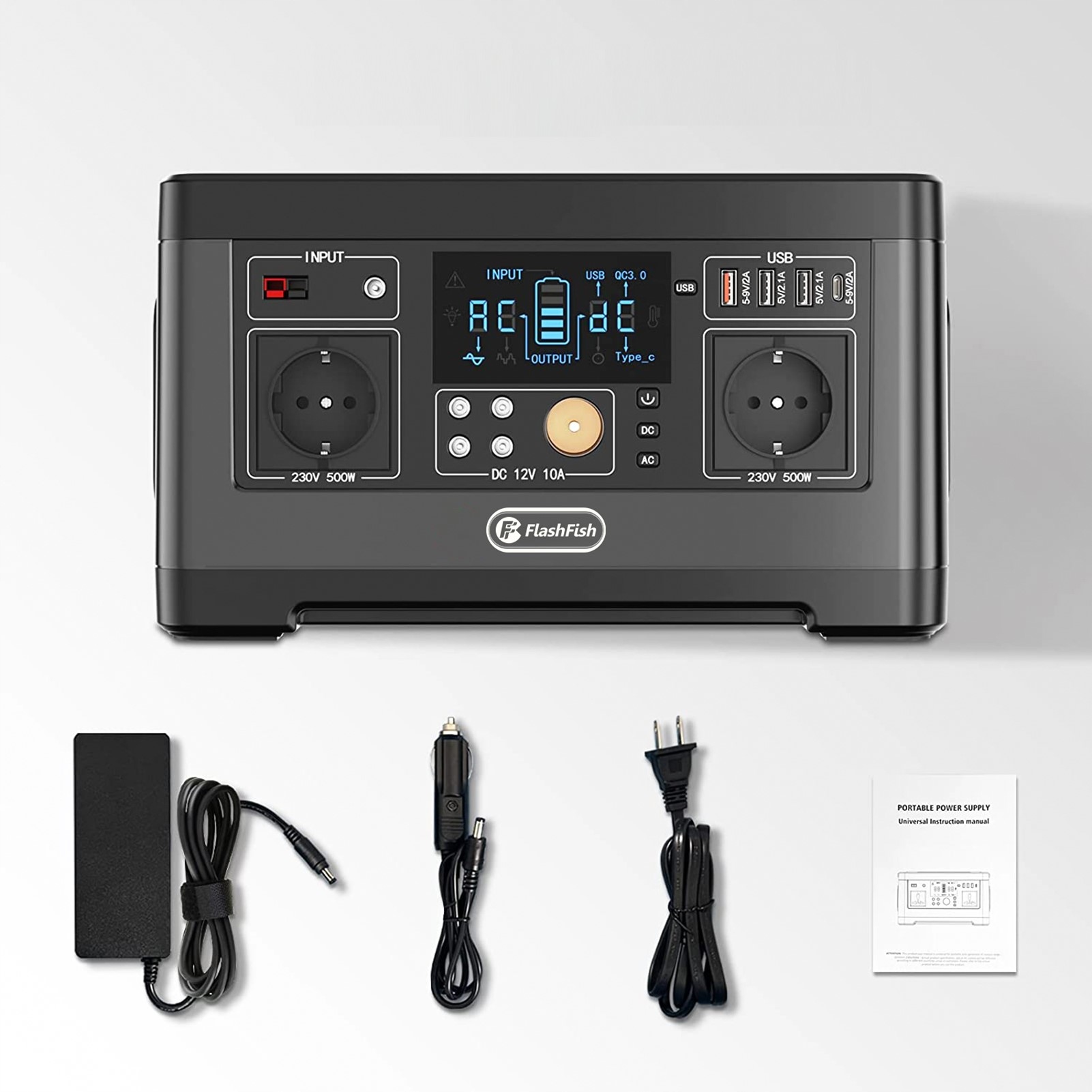 Stacja zasilania FlashFish P63 500W 520Wh CPAP