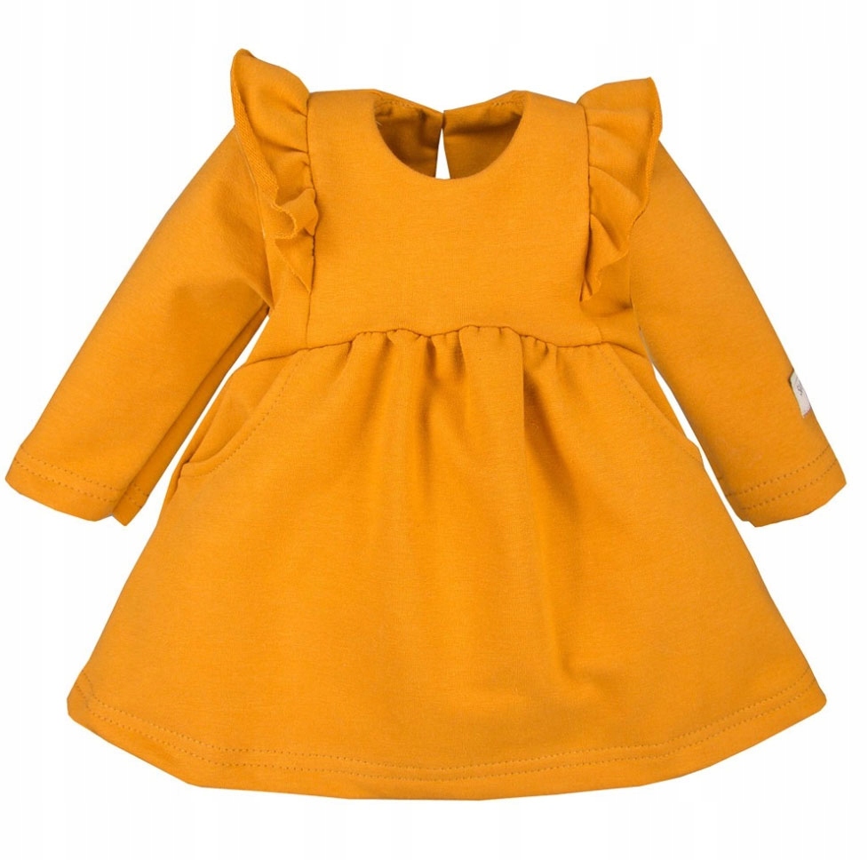 

Sukienka z falbankami Silmply śliczna Miodowa