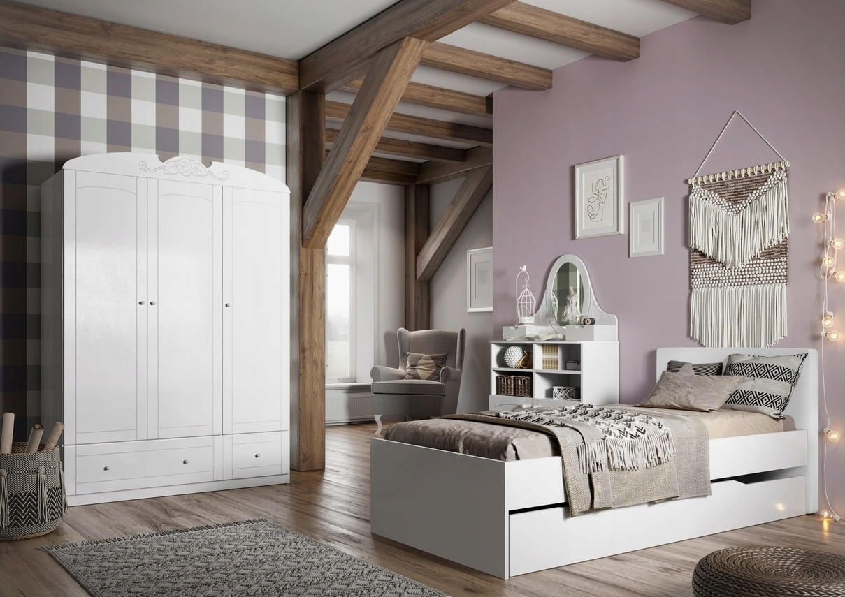 Biurko dziecięce białe z grawerem 145cm Meblik Marka Meblik