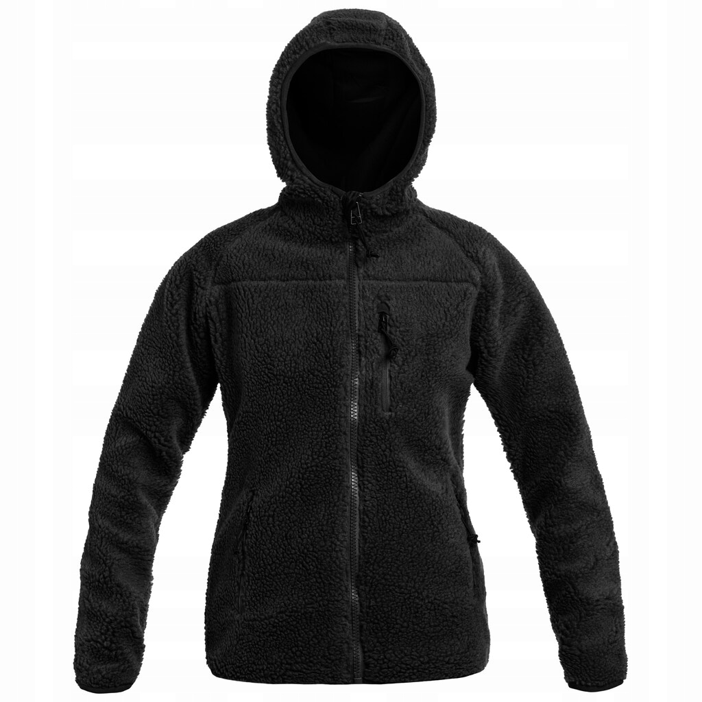 Dámská bunda s kapucí Brandit Teddyfleece Jacket černá L