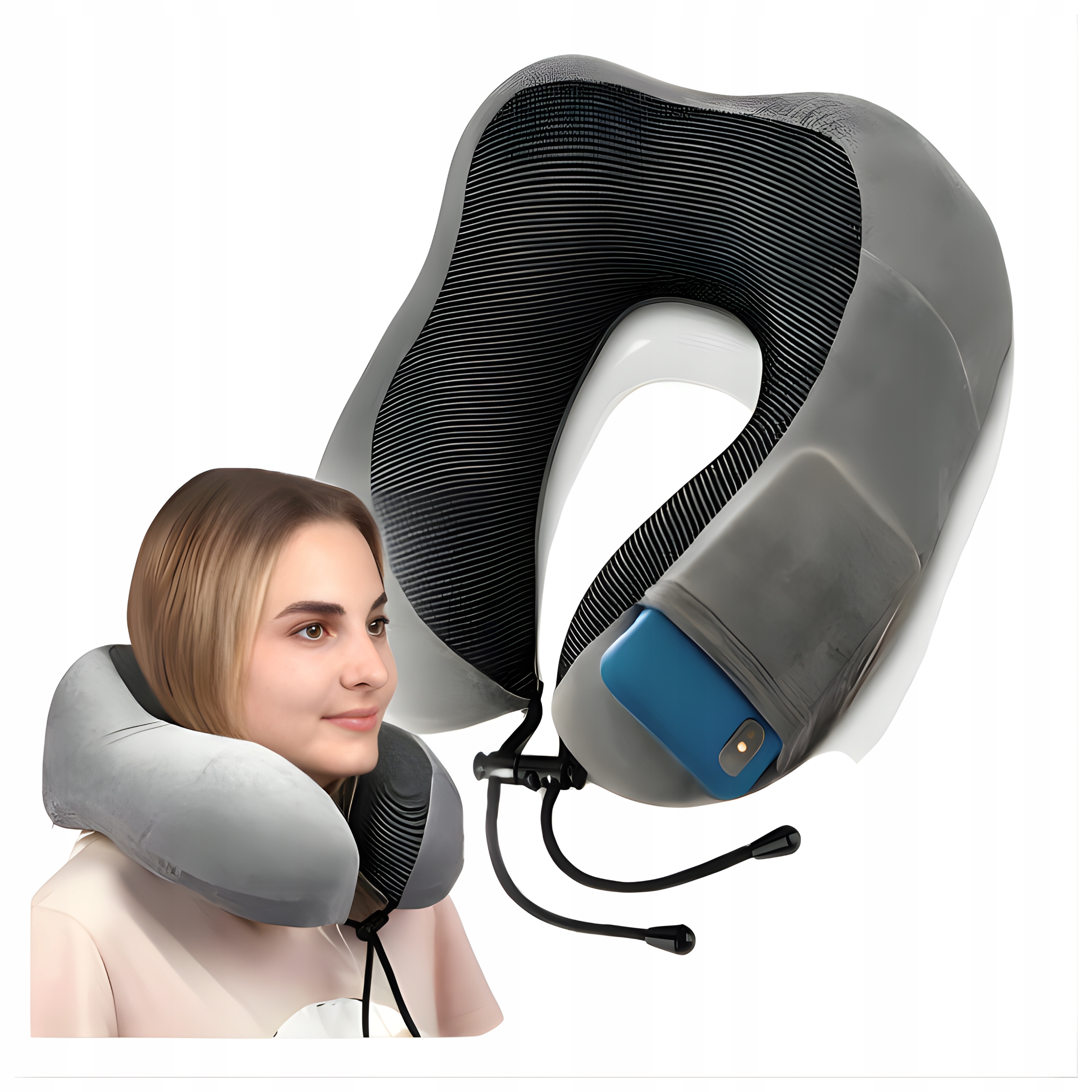 PODUSZKA PODRÓŻNA TURYSTYCZNA ROGAL ZAGŁÓWEK NA SZYJĘ DO AUTA SAMOLOTU DUŻA