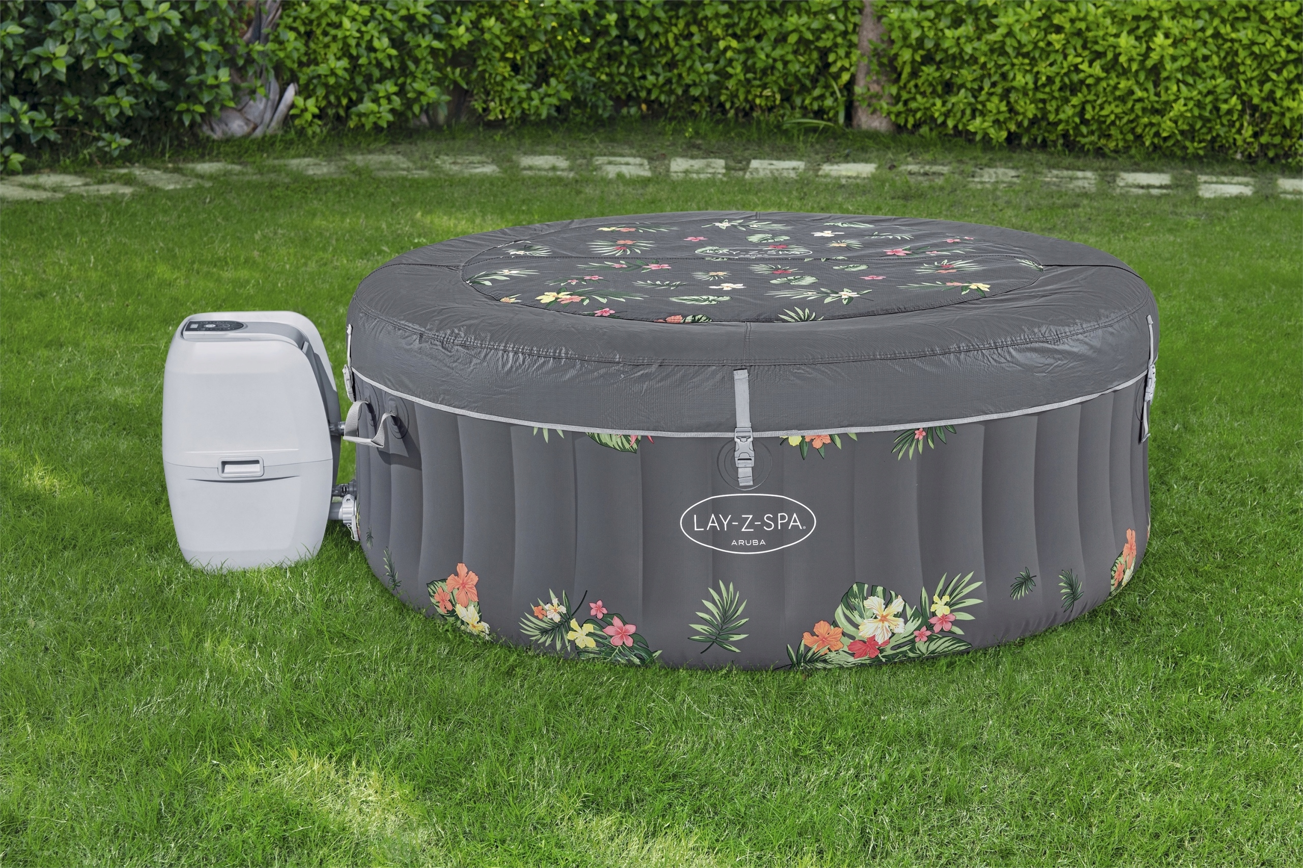 BESTWAY 60061 SPA JACUZZI 3 OSOBY PODGRZEWACZ HYDROMASAŻ Długość 170 cm