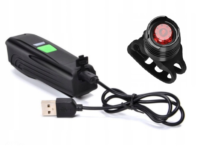 ZESTAW LAMPEK ROWEROWYCH DO ROWERU PRZÓD I TYŁ LED