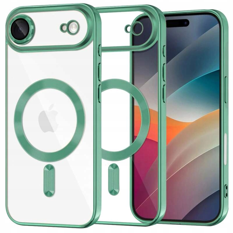 Techsuit Luxury Crystal MagSafe Etui na iPhone 17 Air jasnozielone