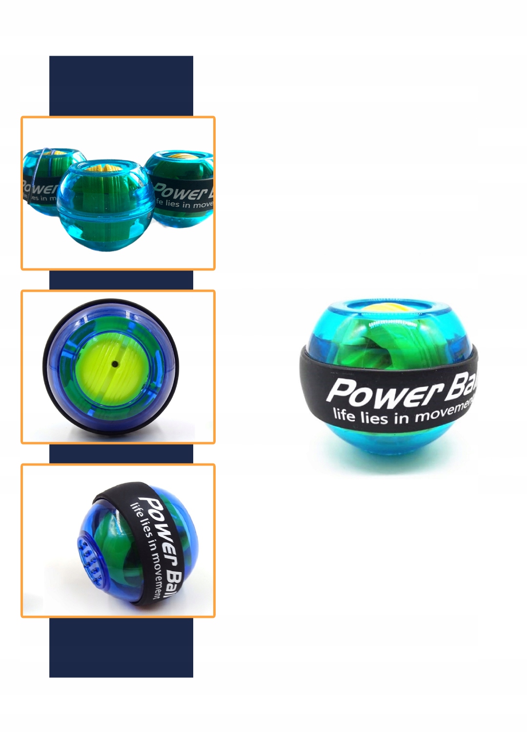 POWERBALL KULA CLASSIC PIŁKA ŚCISKACZ KULA ŻYROSKOPOWA ĆWICZEŃ NADGARSTKA Kod producenta POWERBALL NA SZNURKU