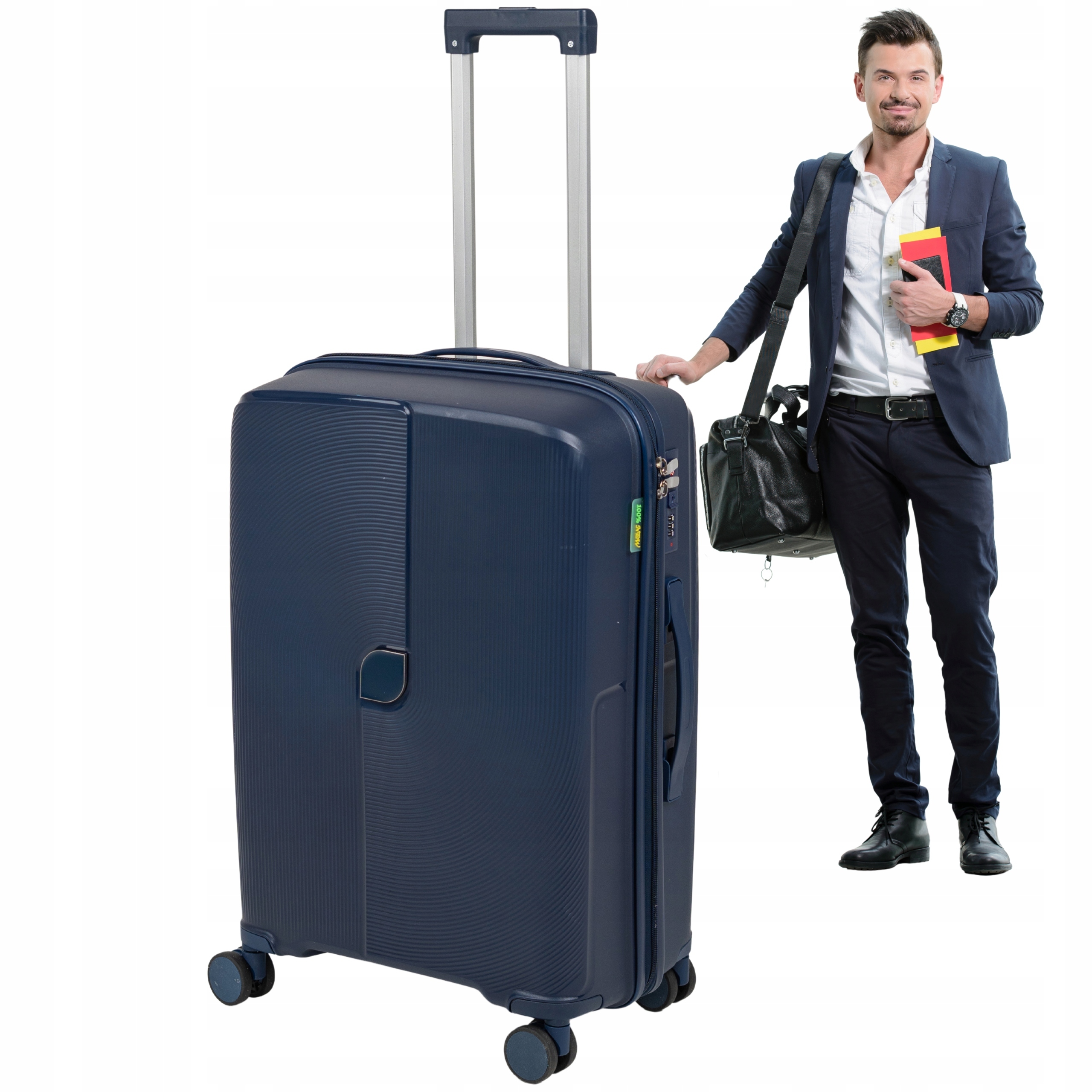 Cestovní Kufr Střední, 4 Kolečka, Tvrdý, Polypropylenový, 64*42*26, Prostorný