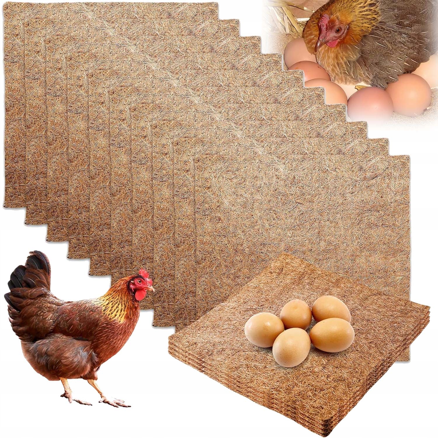 Levně Kokosová Podložka Antialergická Podložka S Dlouhou Životností Jako Stelivo Pro Kuře
