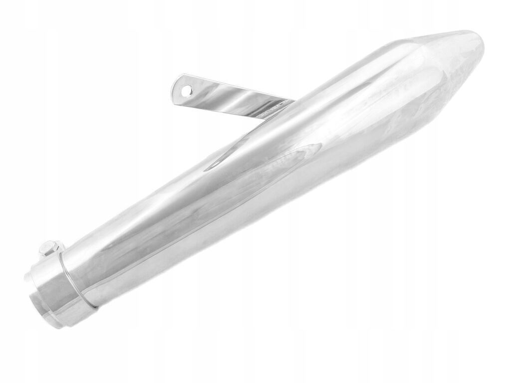 TW-027 - ГЛУШНИК ВИХЛОПНОЇ ТРУБИ ХРОМ - CHOPPER DRAG КЛАСИКА