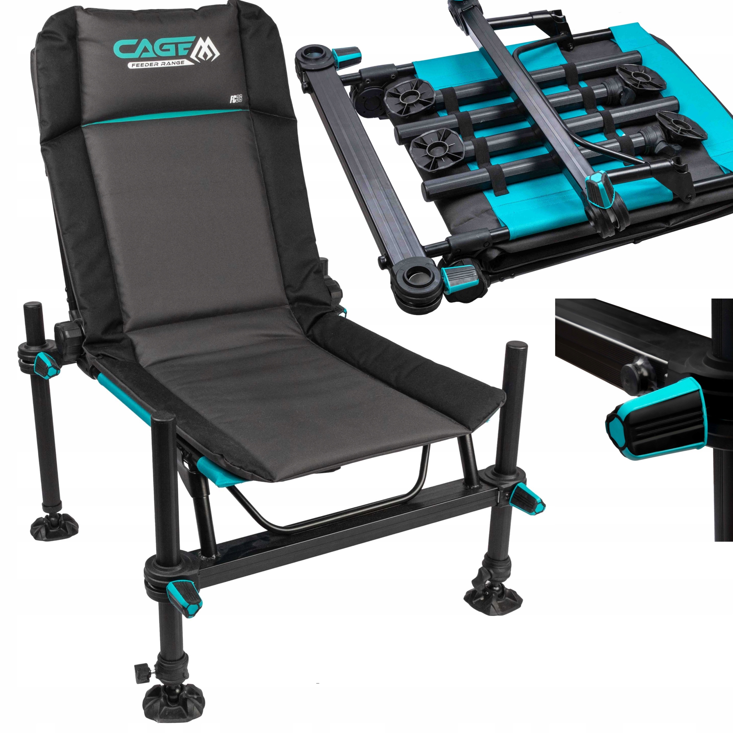 Mikado Fotel Cage FC36 Feeder Chair wędkarski do 150 kg stabilny składany