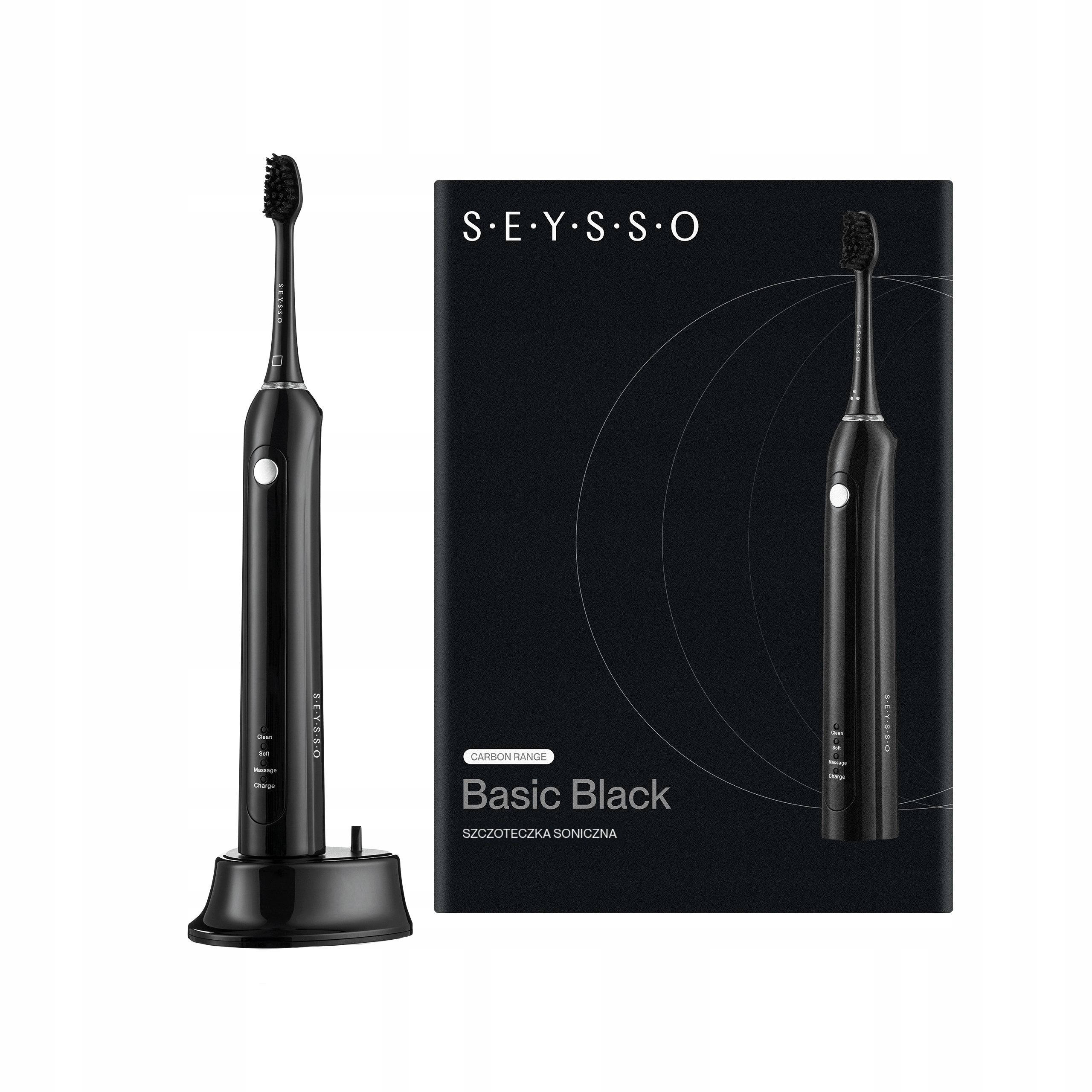 Szczoteczka elektryczna do zębów Seysso Basic Black seria Carbon