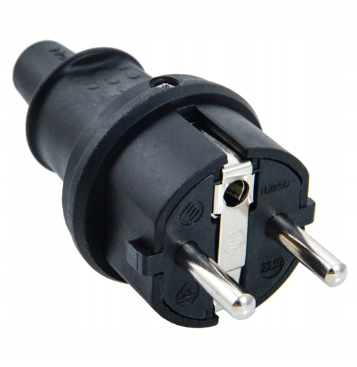 

Wtyczka Gumowa Krótki Korpus IP44 230V Hermetyczna