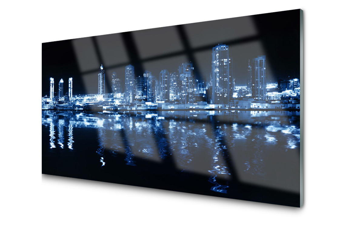 

Panel szklany Płytka Miasto Wieżowce 120x60