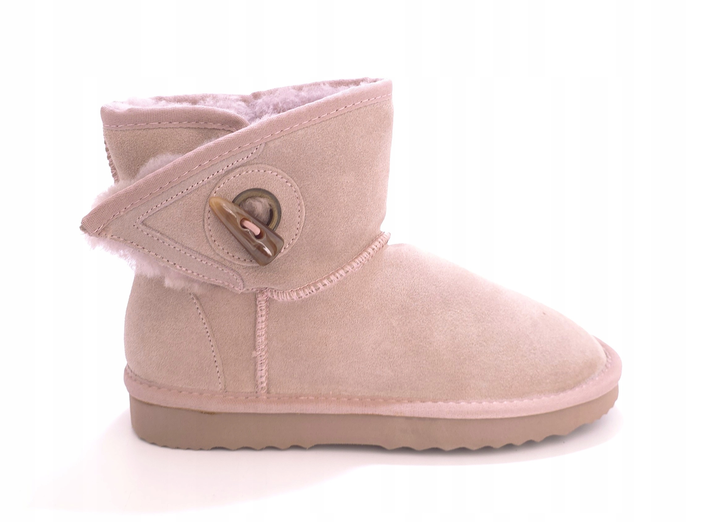 Dámské kožené sněhule s vlnou Manitu 991347-42 světle růžové, velikost 39