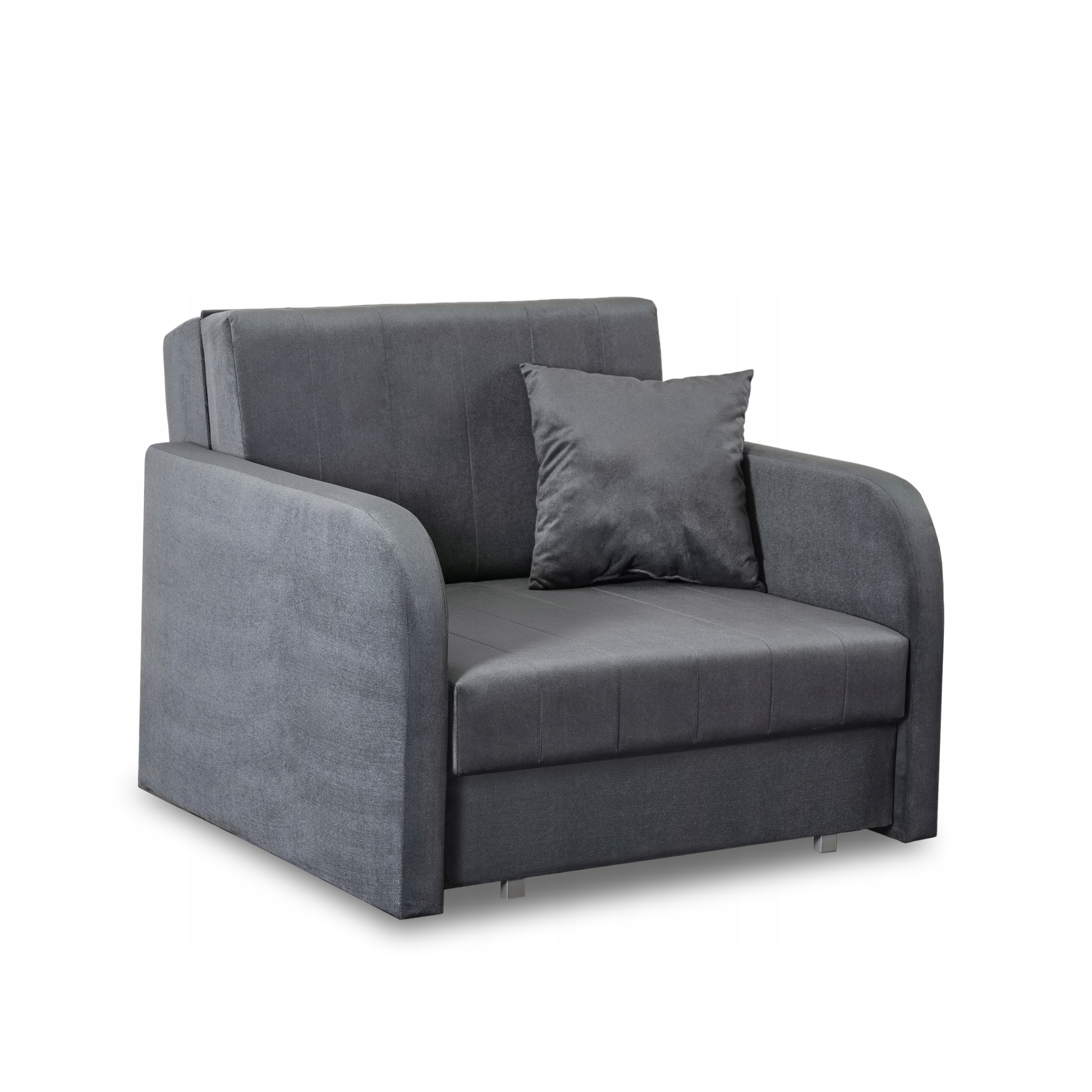 Rozkládací odpočinkové křeslo Jednomístná pohovka na spaní Šedá Vero 1