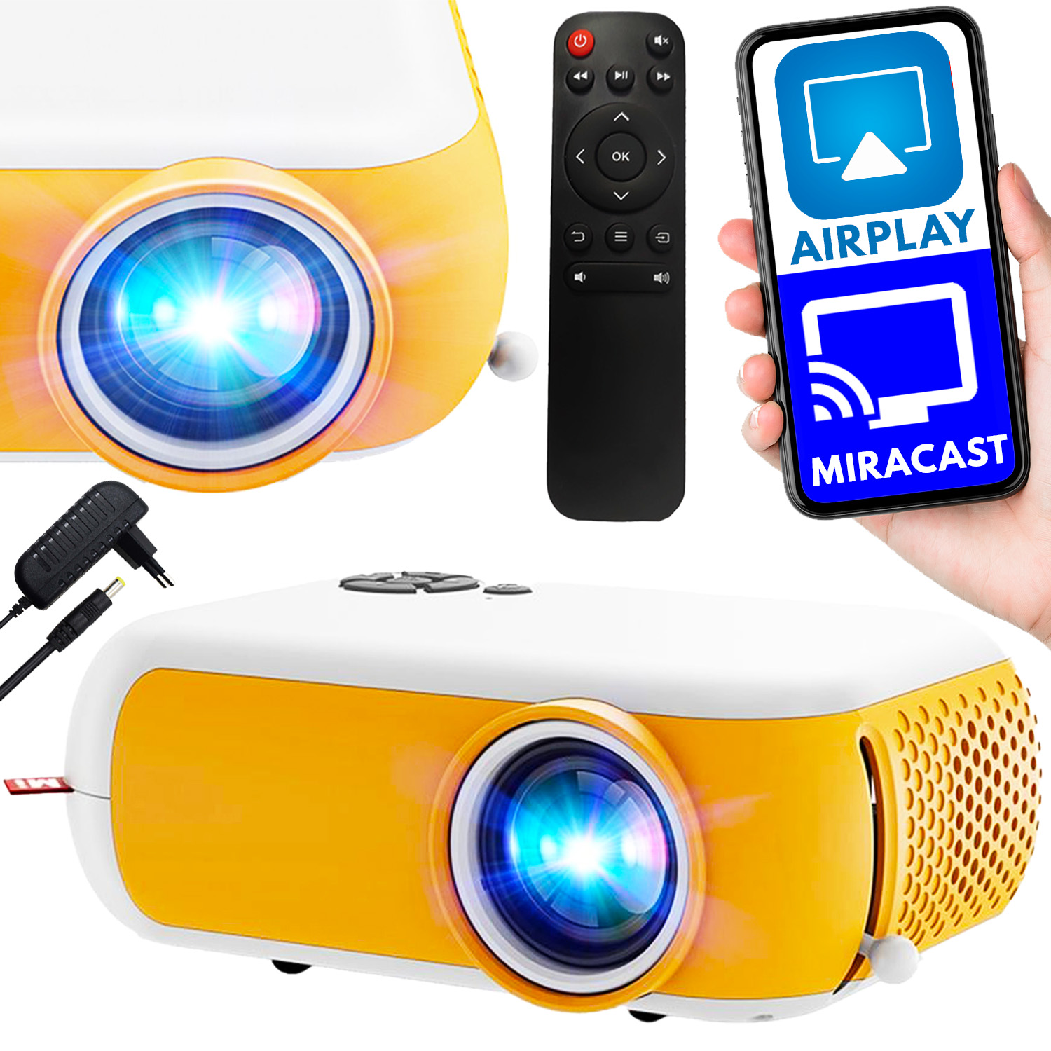 

Przenośny Rzutnik Mini Projektor Wi-fi Full Hd Usb