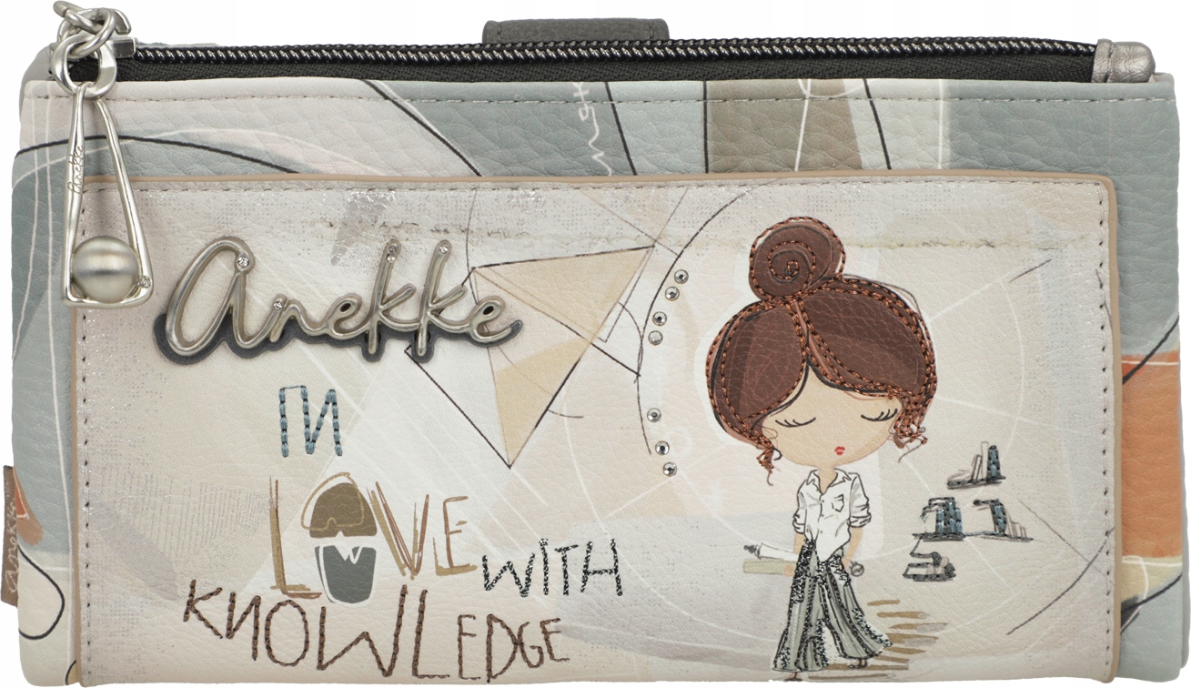 A119 Anekke Muse Sophia damski średni miękki portfel etui z dziewczynką