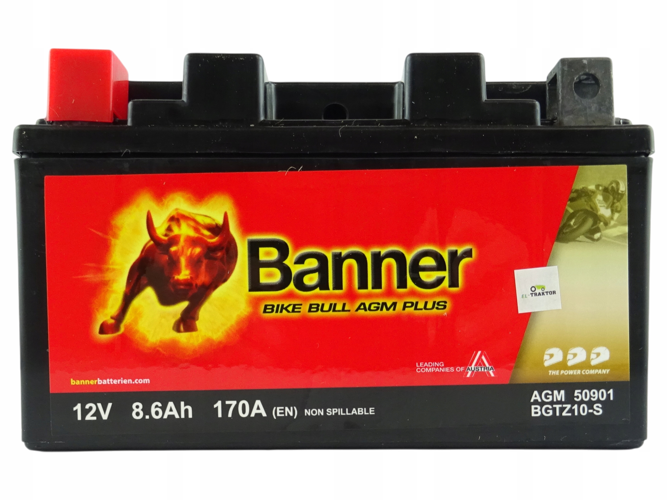 Akumulator Banner Bike Bull 8,6Ah 170A Agm Plus BGTZ10-S żelowy może leżeć