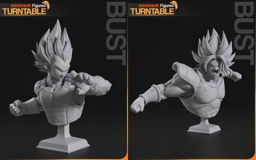 Figurka Vegeta Vs Broly Dragon Ball Z Popiersie NomNom Figures 3D 14K