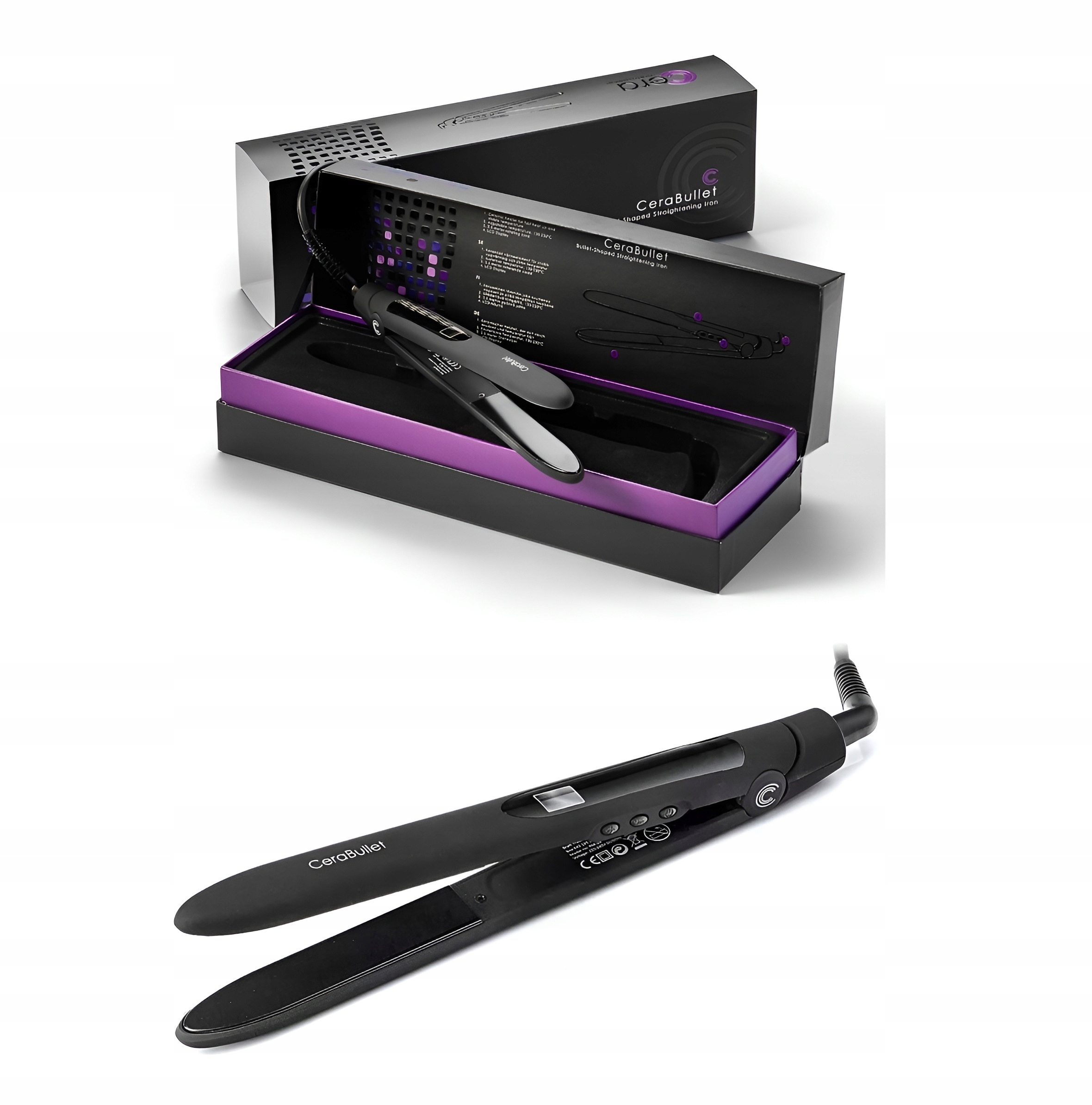 Cera Profesjonalna Prostownica do Włosów Bullet Pro jonizacja ceramiczna