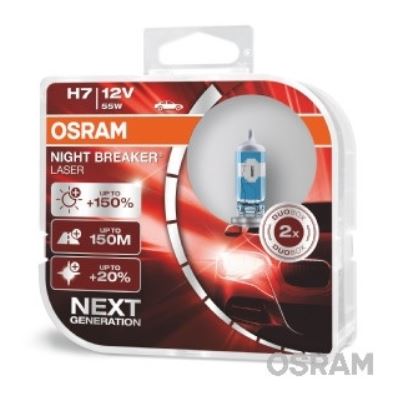 

2xOSRAM żarówka Night Breaker Laser H7 150% Duobox