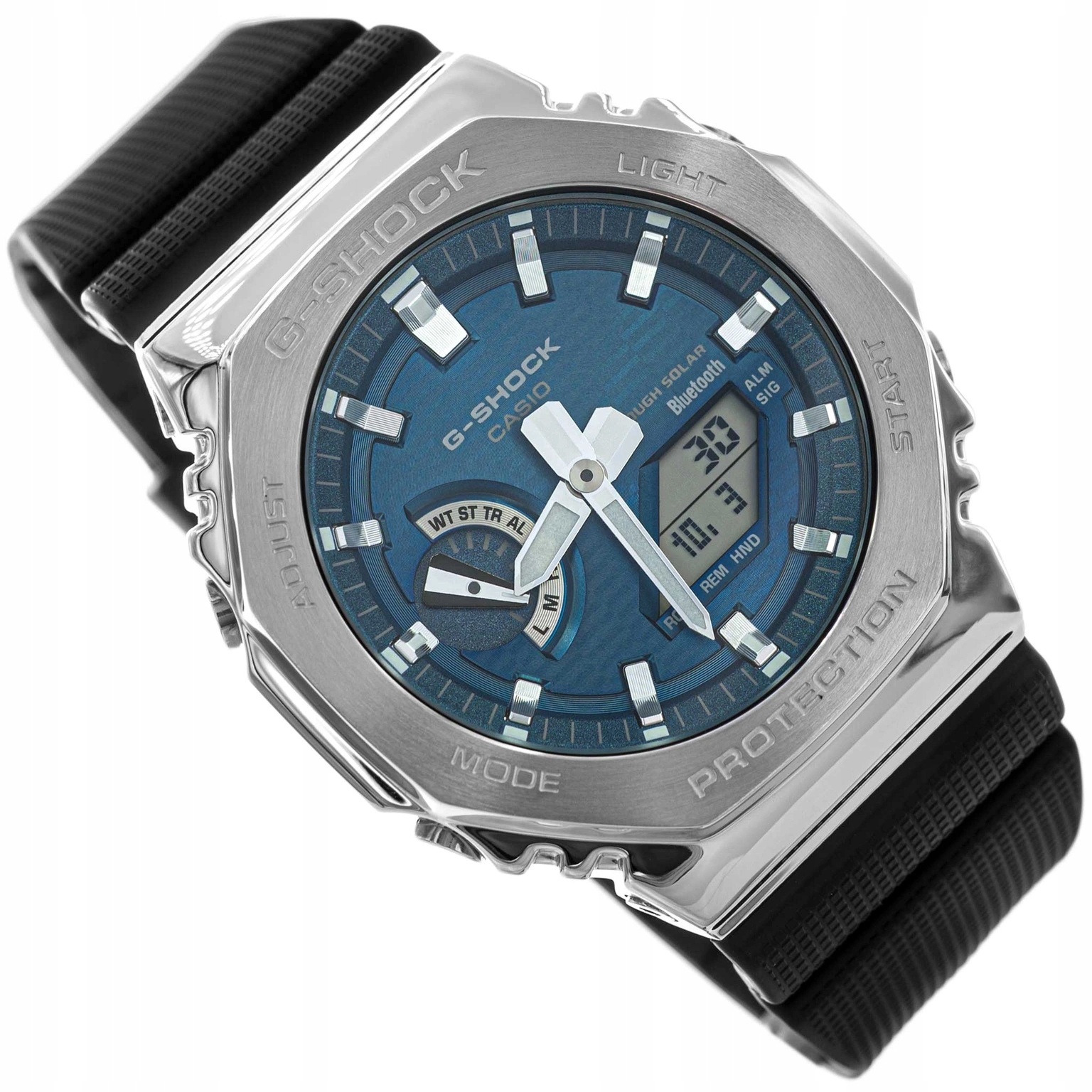 Pánské Hodinky Casio GBM-2100A-2BER G-shock Černé S Bluetooth Solárním Páskem