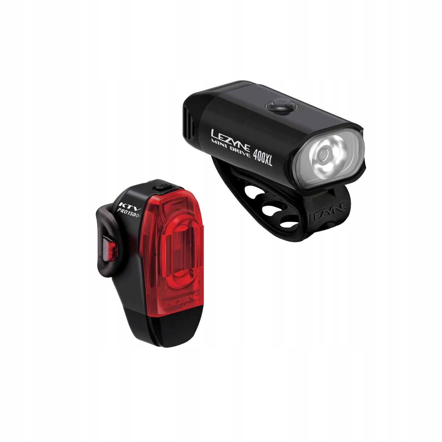 Lezyne Light Pair Mini Drive 400xl Ktv Drive Pro+ Pair Black Black (1-l