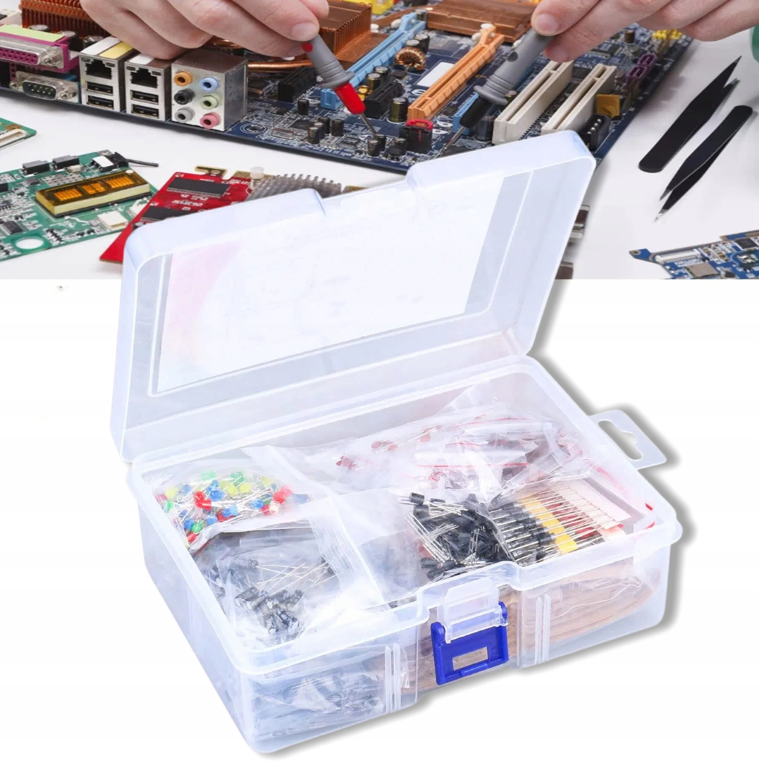 Zestaw Komponentów Elektronicznych 1400 elementów NOWY