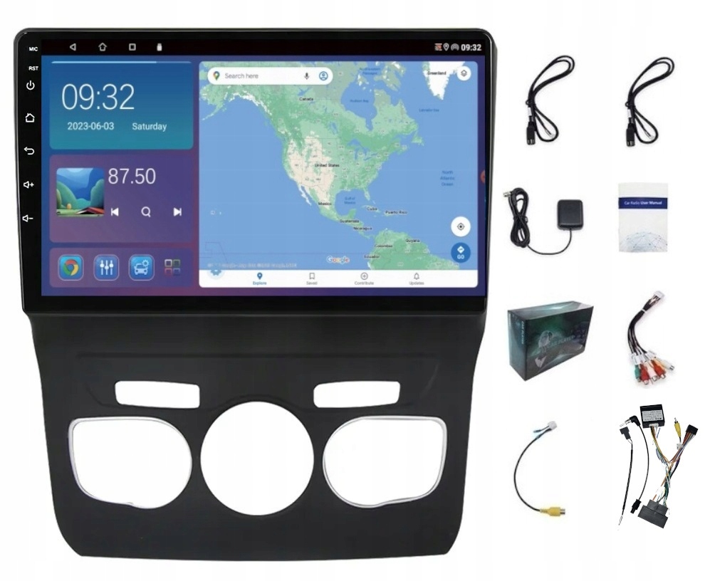 Rádio Navigace Android Citroen C4 2010-2018 Usb Wifi Carplay Bt 64GB