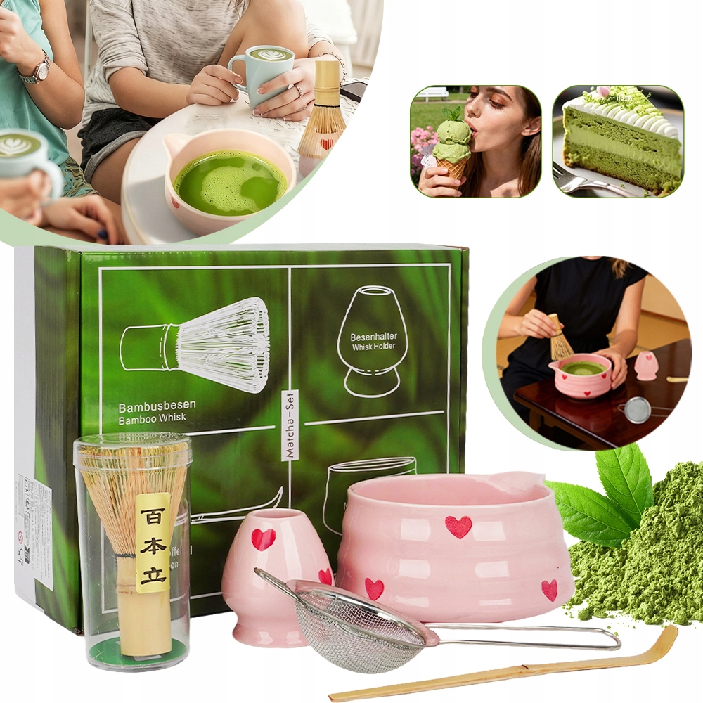 Levně 5 Ks Sada Na Výrobu Matchy, Bambusové Dárkové Balení