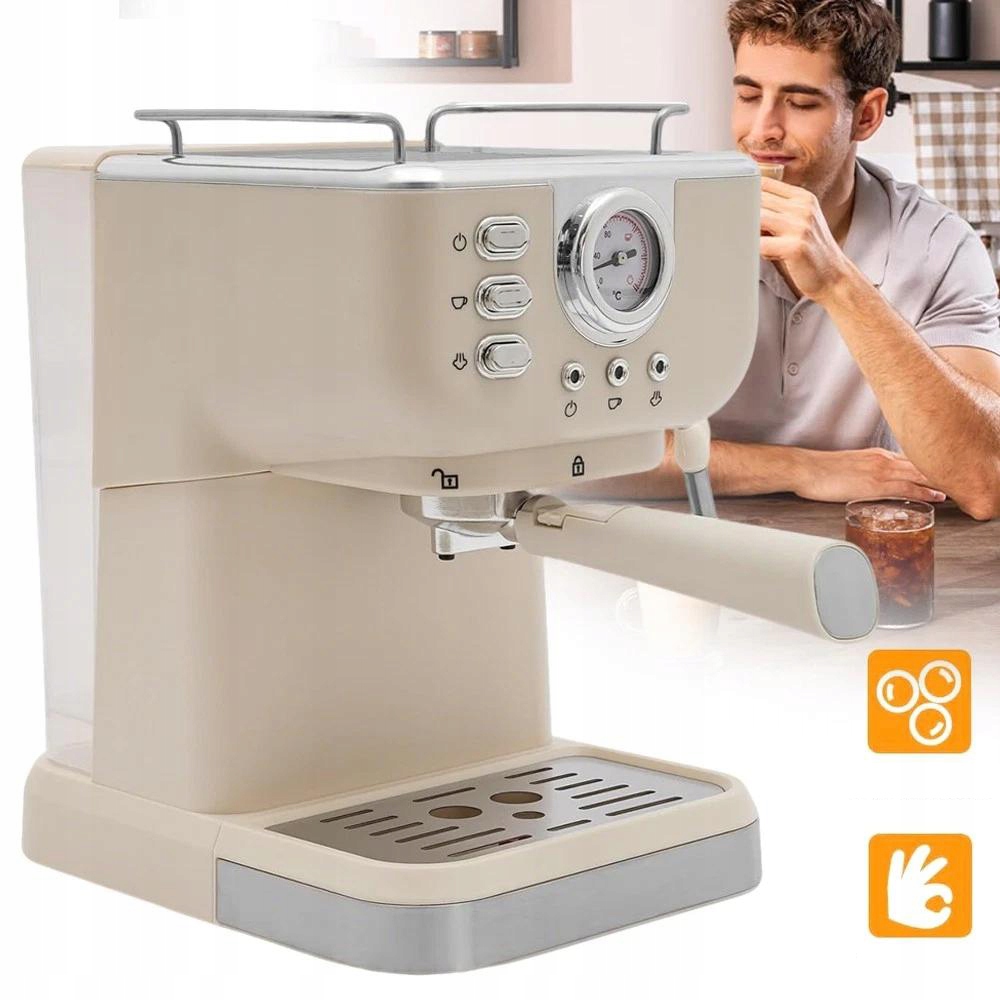 1050 W Kávovar s napěňovačem mléka, vysokotlaká extrakce