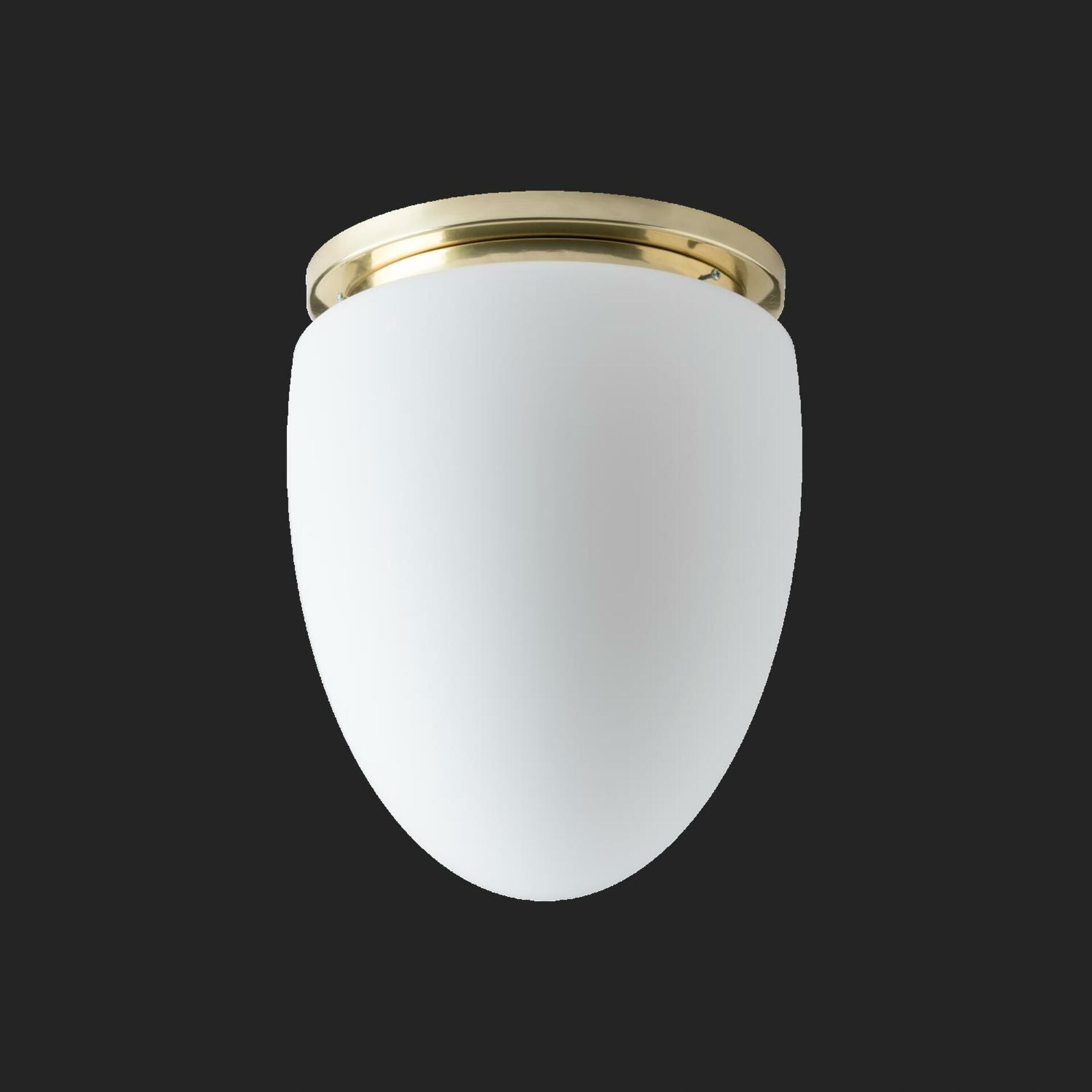 Osmont 46185 Mira stropné sklenené svietidlo mosadz leštená biela IP41 75W E