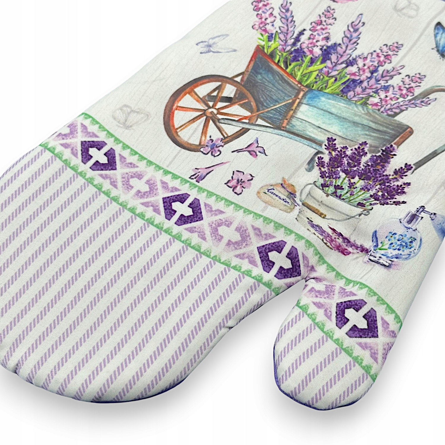 RĘKAWICE KUCHENNE Z MAGNESEM LAVENDER FIOLETOWE WIELOKOLOROWE Z MOTYWEM EAN (GTIN) 5904915586435