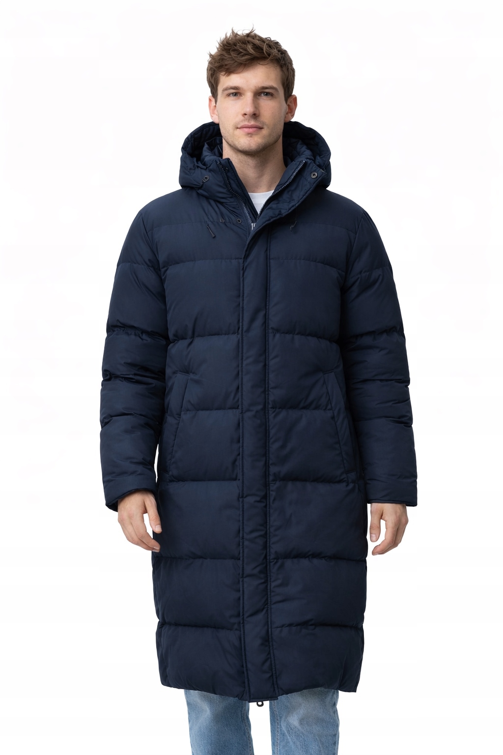 Superdry Prošívaná Bunda S Kapucí V Tmavě Modré Barvě L I4B