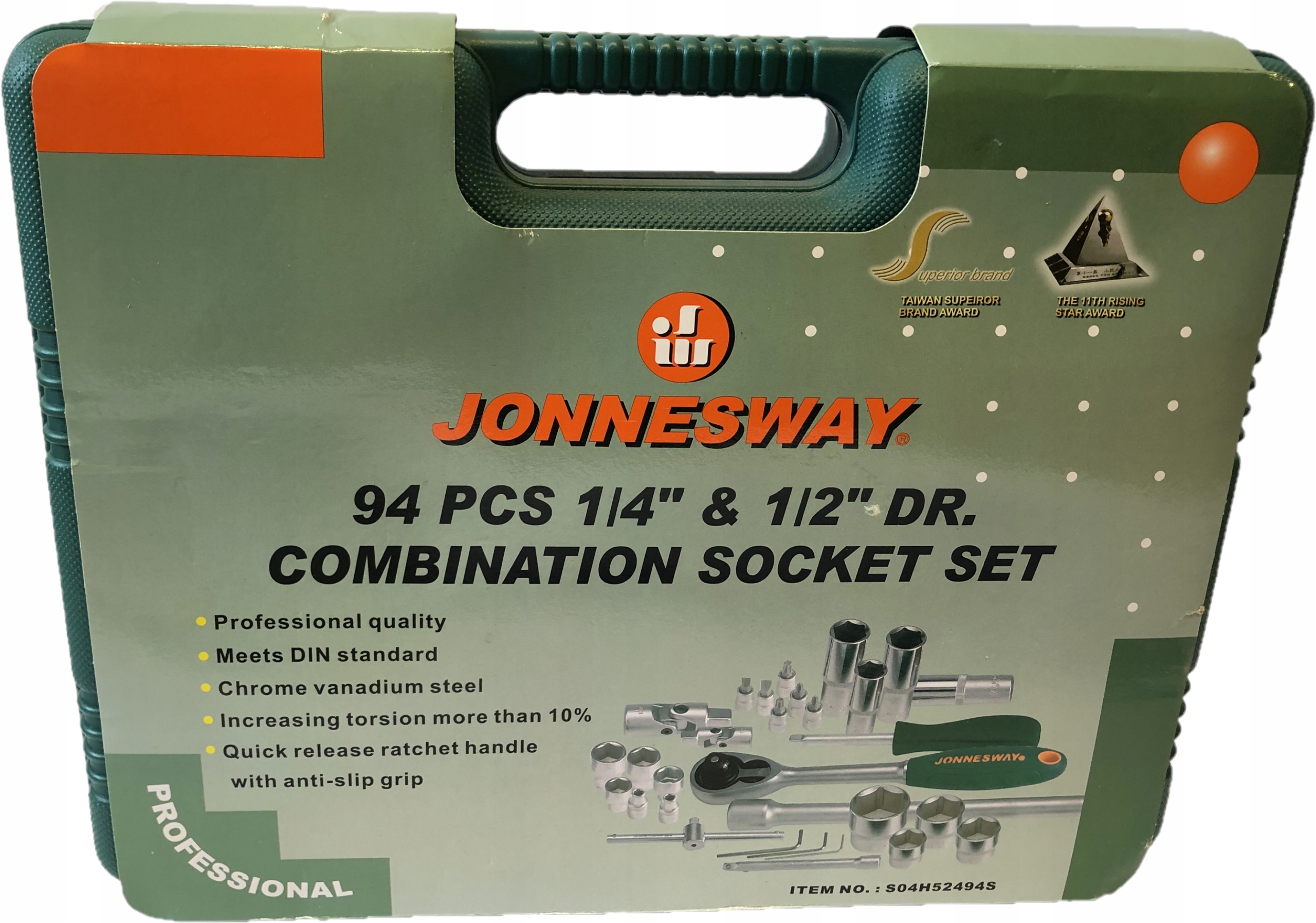 Jonnesway Zestaw kluczy nasadowych bity 134 elem Producent code S04H52494S