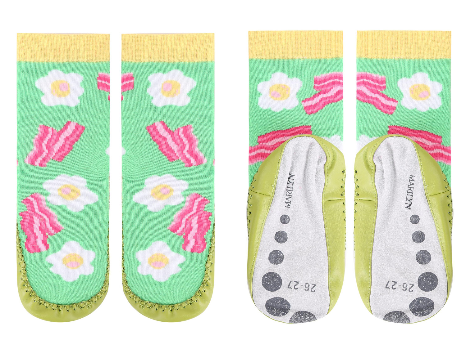 

Skarpetki skórzana podeszwa Home Socks dziewczęce
