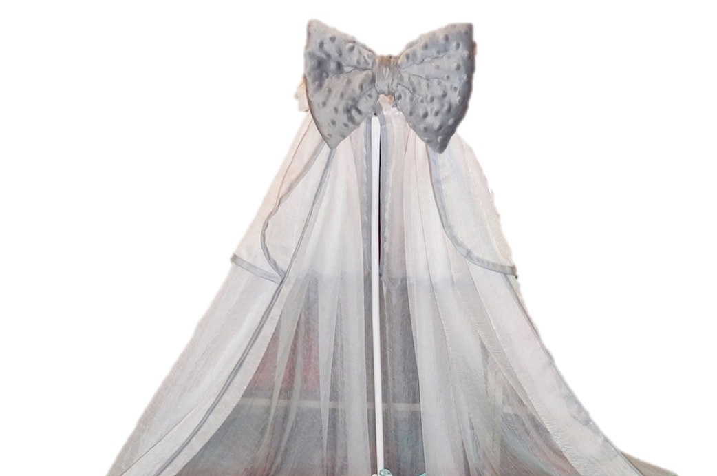 KOKARDA do baldachimu, kokarda ozdobna, bawełna miętowe gwiazdki EAN (GTIN) 5906146720459