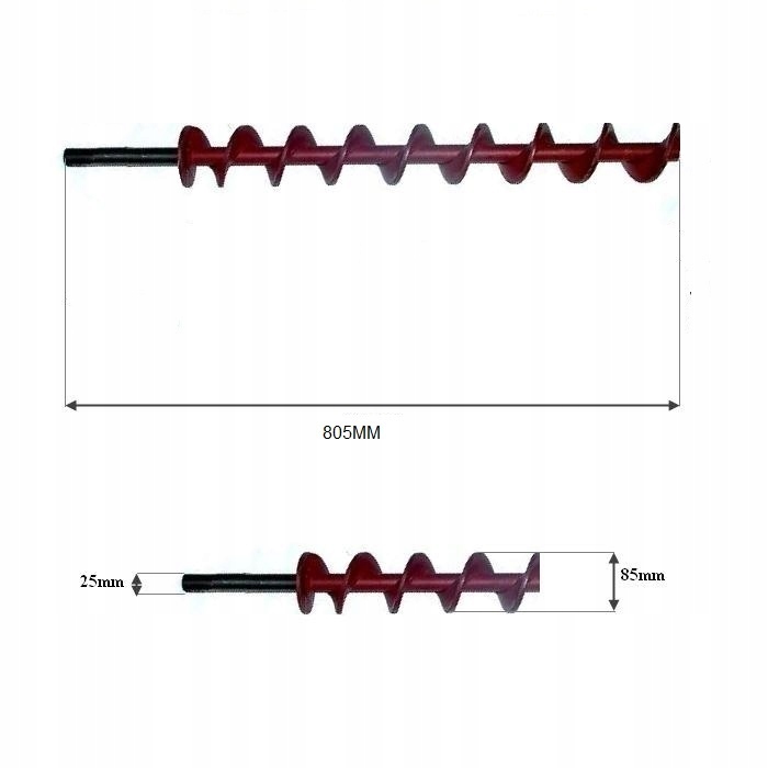 Ślimak Do Pieca Kotła Hef Eko Plus Na Klin 15-30Kw L= 805mm.