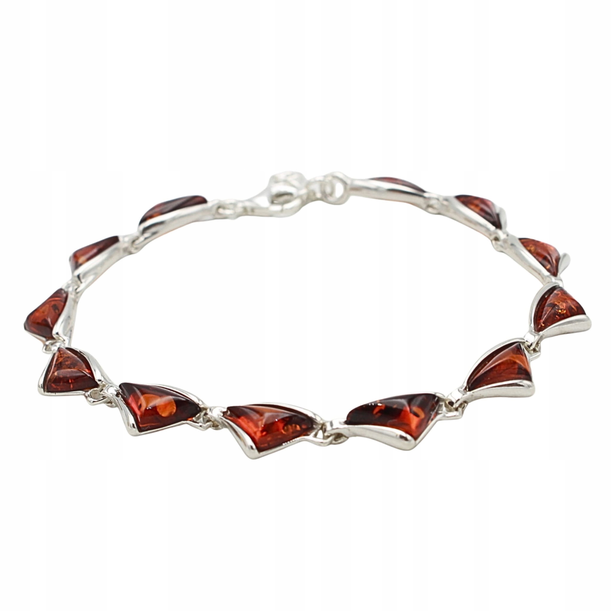 Stříbrný Náramek S Jantarem, jantar, stříbro