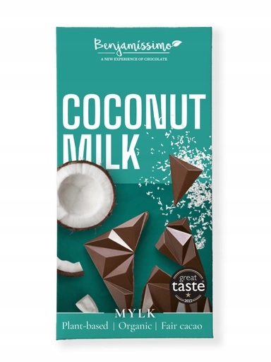 Levně 3x Kakaová tabulka Kokosová bezlepková Bio 60 g Benjamissimo