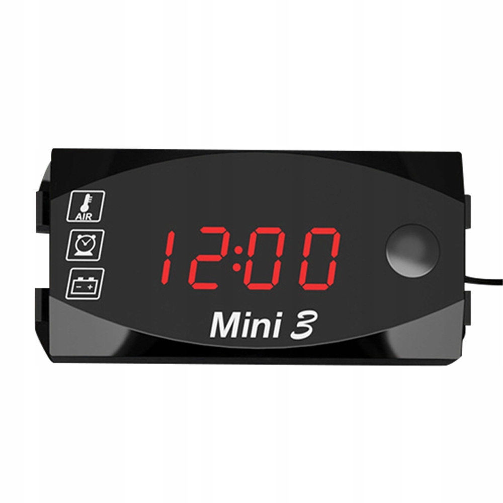 

Motocyklowy 3w1 Woltomierz,Zegar,6-30V Termometr