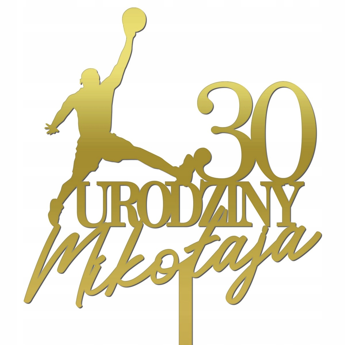 TOPPER KOSZYKÓWKA KOSZYKARZ BASKETBALL TORT ZŁOTY