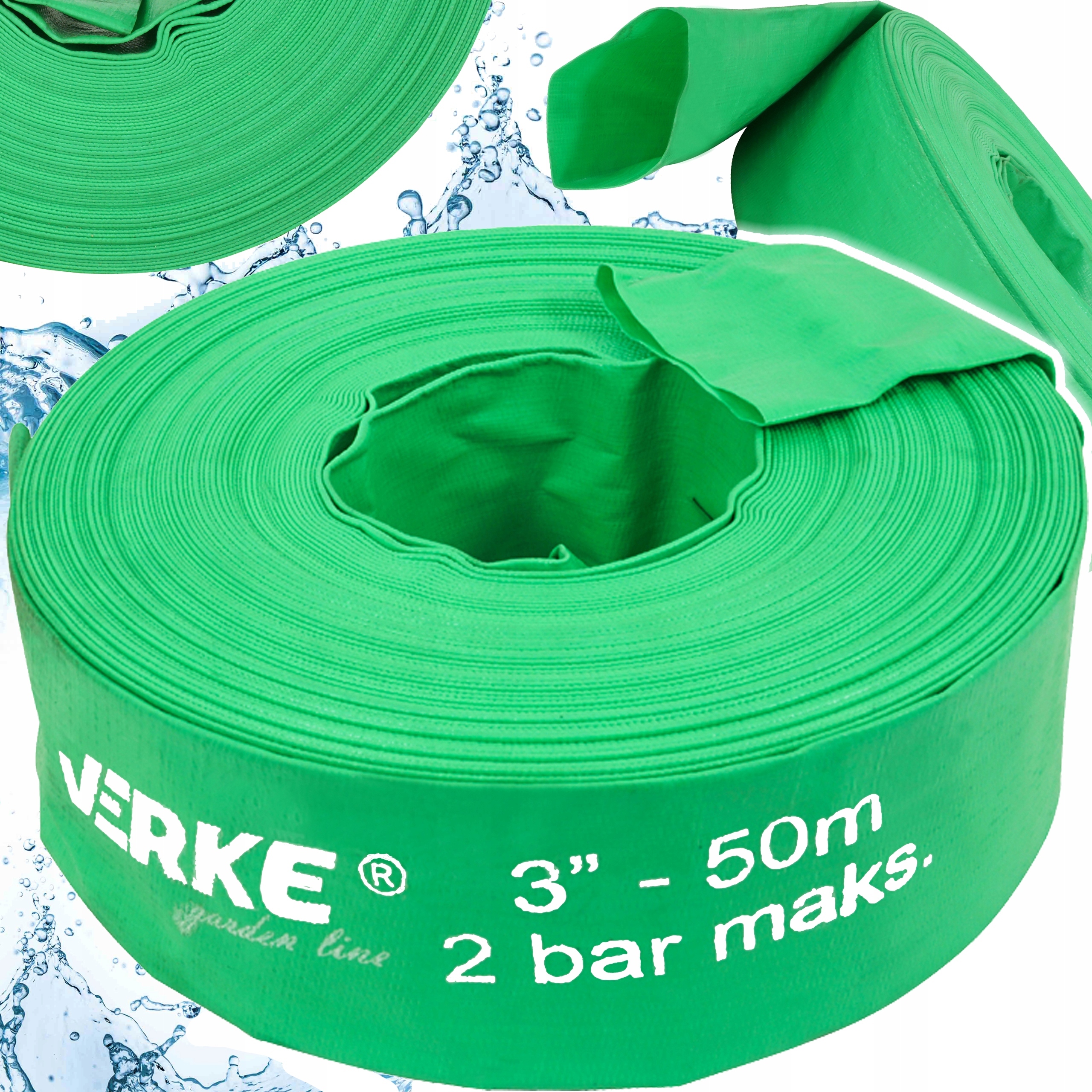 Wąż Do Wody Gumowy Do Pompy Strażacki 3 Cale 50m