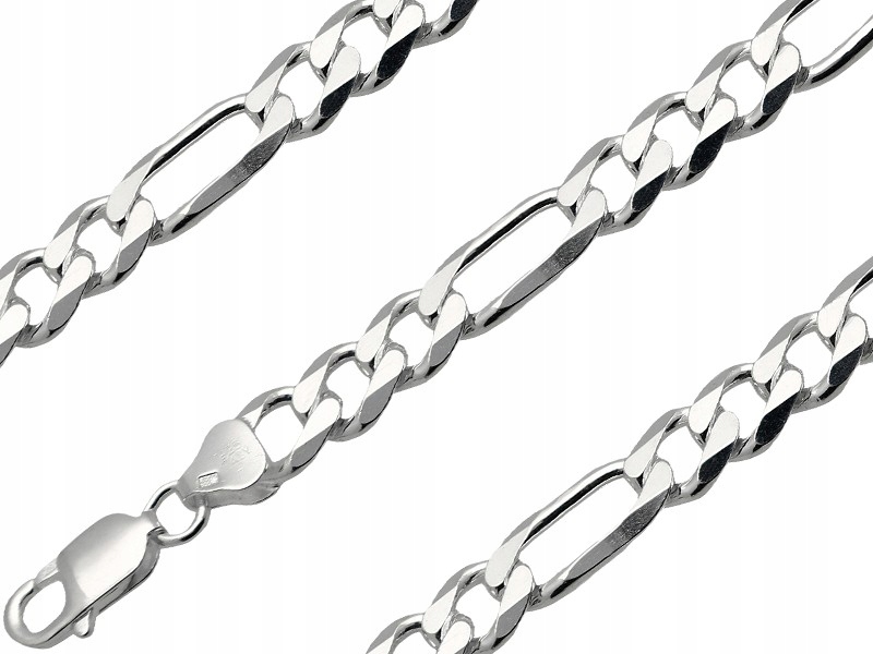 

Łańcuszek Srebrny Figaro 50CM 8,4MM SREBRO925