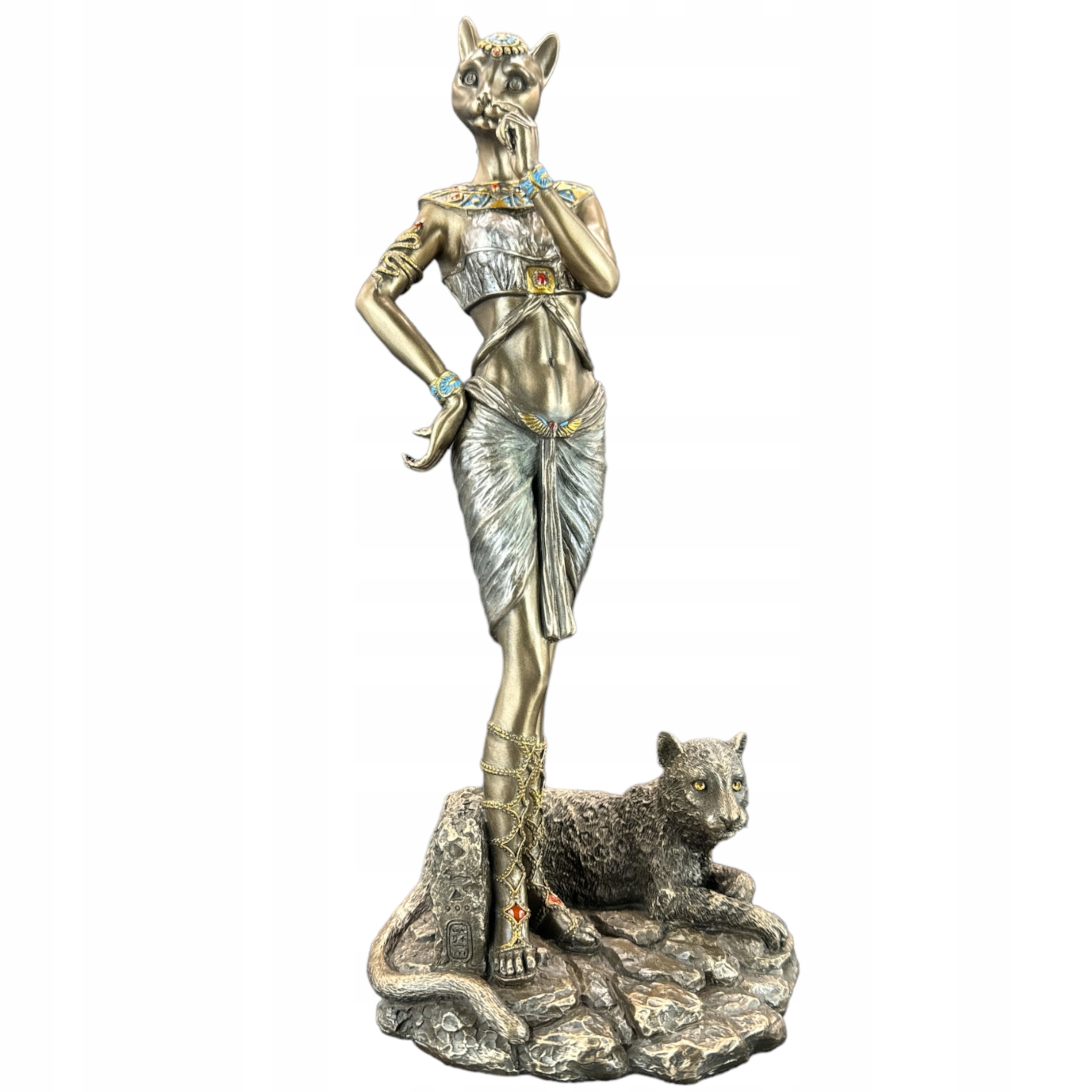 Figurka Socha Egyptská Bogini Bastet S Panterou Veronese WU76880A4